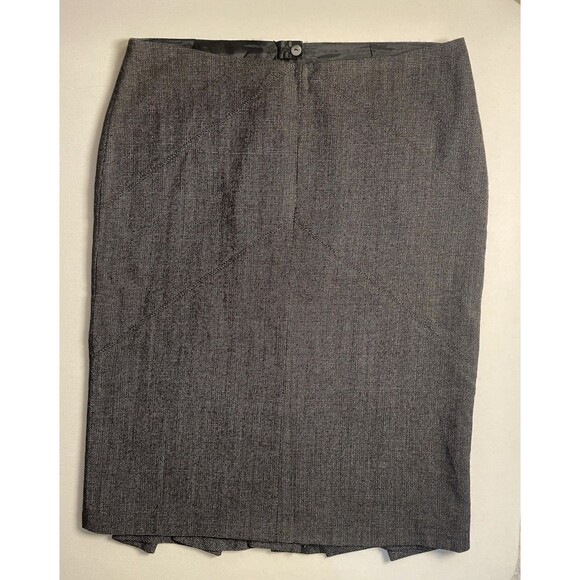 Mexx Dresses & Skirts - Mexx Skirt Women’s Black Wool Blend Lined Straight Skirt Ruffle Back US Size 8